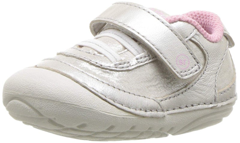 Stride Rite baby girls Soft Motion Jazzy Sneaker, Champagne, 3.5 Wide Infant US
